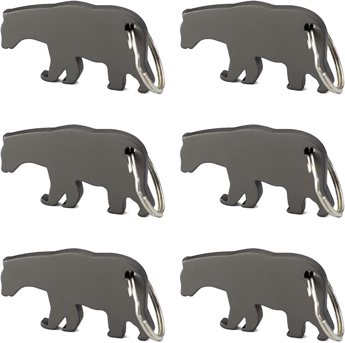 Swatom Black Bear Keychain Bottle Opener Beer Opener Tool Key Tag Chain Ring