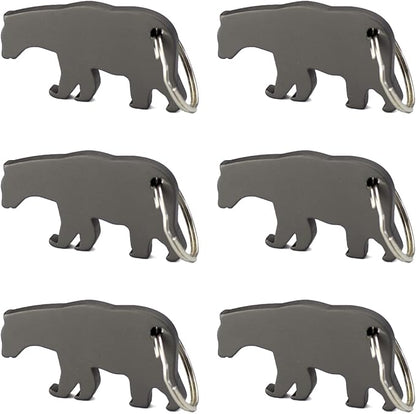 Swatom Black Bear Keychain Bottle Opener Beer Opener Tool Key Tag Chain Ring