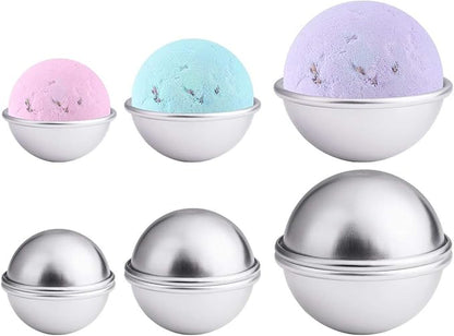 30PCS- Bath Bomb Mold Kit, 15 Set 3 Size Mold & Bath Bombs Press for DIY Making Supplies