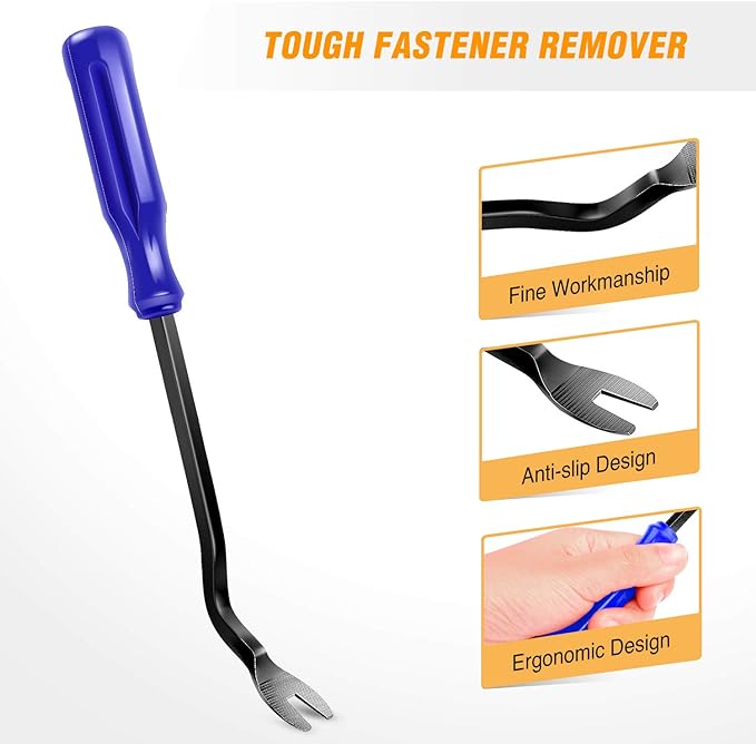 GOOACC 5PCS Auto Trim Removal Tool Kit No-Scratch Pry Tool Kit for Car Door Clip Panel & Audio Dashboard Dismantle -5PCS