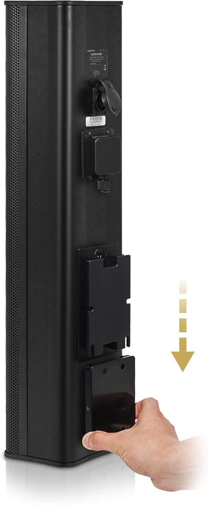 Sound Town Weatherproof Compact Aluminum Line Array Column Speaker