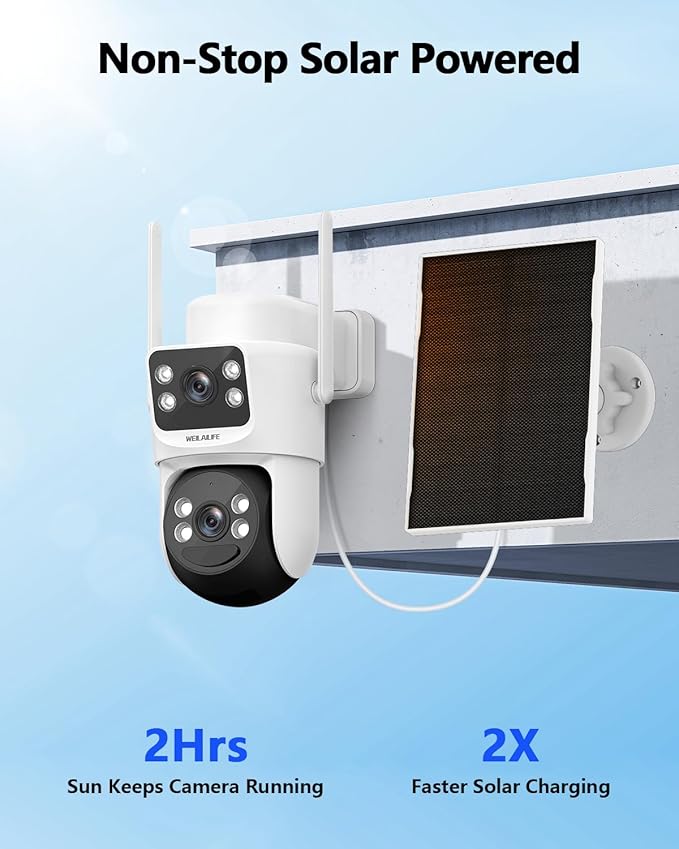 WEILAILIFE 【Auto Tracking & 2-Way Audio】 Security Cameras Wireless Outdoor