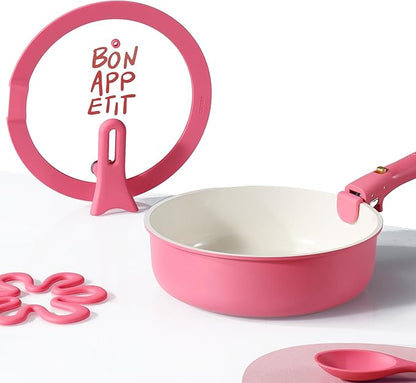 CAROTE 18Pcs Ceramic Cookware Set