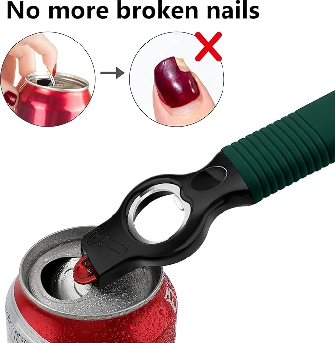 2-Pack Magnetic Beer Bottle Opener & Soda Can Opener, 2-in-1 Bottle Opener and
