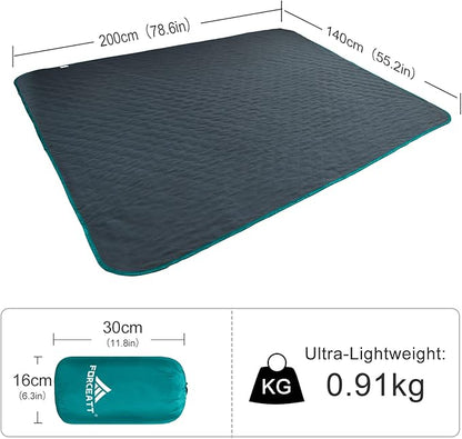 Forceatt Camping Blanket, 79" X 57" Large Outdoor Blanket, Sandproof, Waterproof for Outdoor Festivals, Beaches, Picnics, Stadium，Camping, Parks, Hiking, Travel, Family Suitable for 4 Seasons.