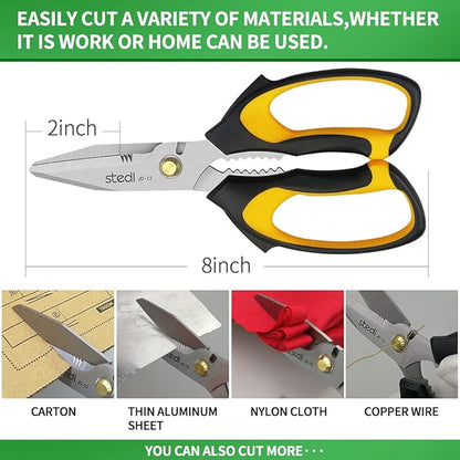 Stedi Scissors Heavy Duty 8-Inch, Sharp Stainless Steel Shears