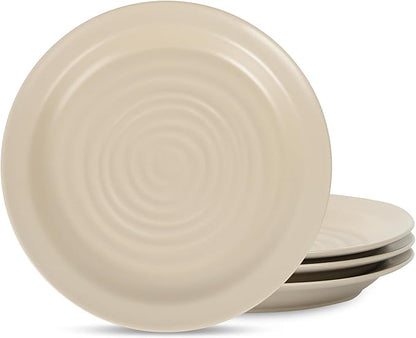Stone Lain Orbit 4-Piece Salad Plate Set Stoneware, Beige