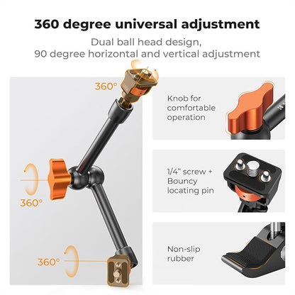 K&F CONCEPT 11" Magic Arm Clamp Kit