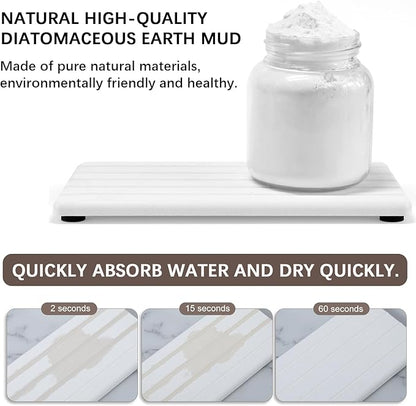 3PCS Stone Drying Tray, Stones Soap Trays, Water Absorbing Stone Tray