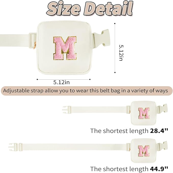 Birthday Gifts for 2 3 4 5 6 7 8 9 10 11 Year Old Girls - Mini Fanny Pack Cute Crossbody Bag Belt Bag Trendy Stuff,Graduation Gifts for Girls Teens Kids Daughter Sister Her - Cream,M
