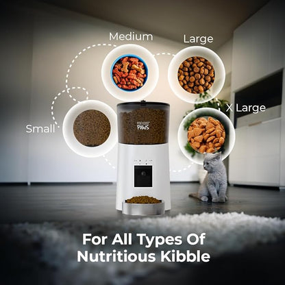 Penthouse Paws Smart HD Automatic Pet Feeder, 6L Dry Food Capacity, 1080p Camera