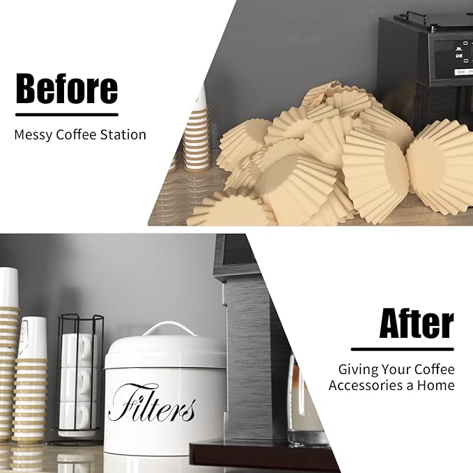 Coffee Filter Holder, Basket Storage Container