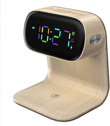 AYI 3in1 Multi-Functional Wireless Charging Alarm Clock Smart Night Light Qi