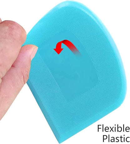 ALLTOP Bowl Spatula & Bench Scraper, Flexible Plastic Multipurpose Kitchen
