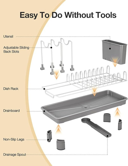 Dish Rack, Carbon Steel Small Dish Drying Rack Rustproof
