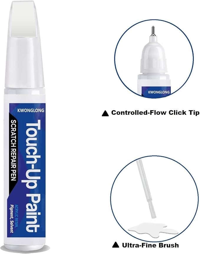 Ultra White 083 Car Touch-Up Paint Compatible with Lexus, 2-in-1 Car Paint Scratch Repair Kit, Quick & Easy Solution to Repair