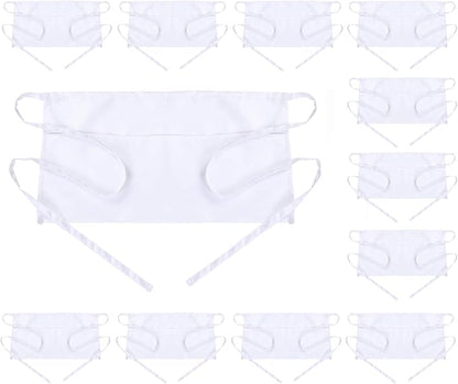 BOHARERS Waist Apron with 3 Pockets 12 Pack