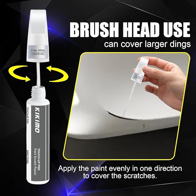 KIKIMO for Mercedes-Benz Touch Up Paint(Mojave Silver Metallic(859/9859)), Car Paint Repair Kit for Mercedes-Benz, 2 In 1 Scratches Repair with Pen Tip and Brush, Color-Matched for Quick & Easy Fix