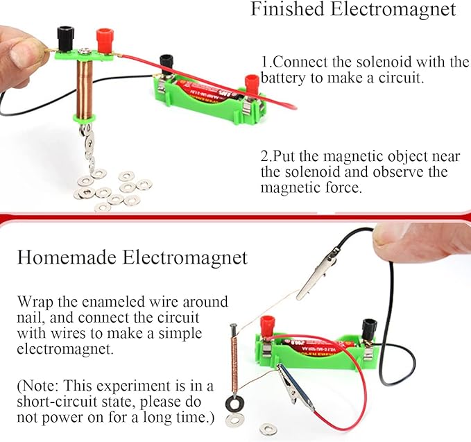 Labs Junior Science Magnetism Set for Experiment Education,70PCS STEM Magnetic Teaching Tools,Electricity Discovery Circuit and Magnetism Experiment Kits Science Educational Toys