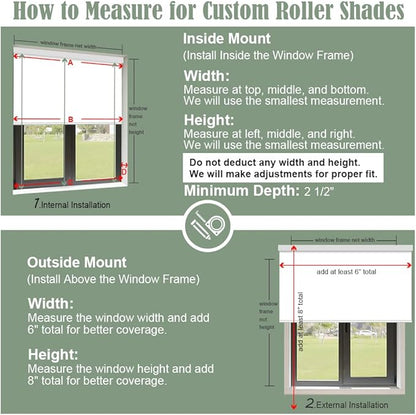 Zshine Motorized Blackout Window Blinds Customize Width Remote Control Wireless
