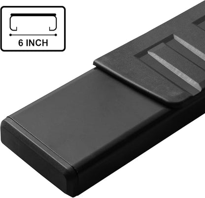 6 inches Regular Running Boards Compatible with 2019-2026 Chevy Silverado/GMC Sierra 1500, 2019-2026 2500/3500 Regular/Standard/Single Cab Side Steps Nerf Bars Black