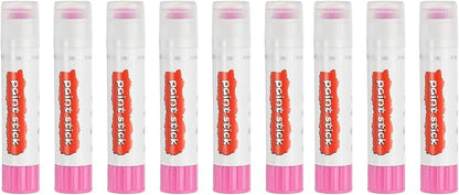 PATIKIL Tempera Paint Sticks, 9 Pcs Solid Tempera Paints Sticks Washable Bulk Markers Pen Quick Drying for Artists Beginners Art Supplies, Light Pink