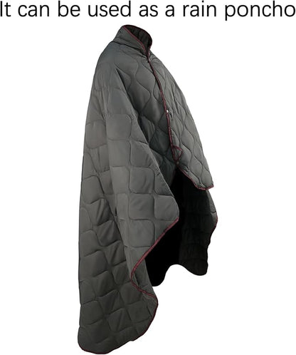 Poncho Liner Military Blanket Camo with Compression Carry Bag for Outdoors Hiking Jungle Hunting Gear