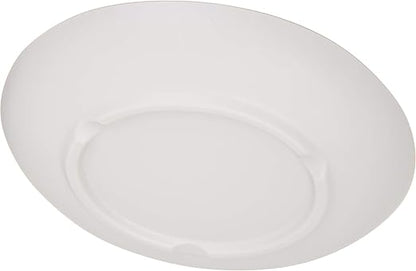 Carlisle FoodService Products Ridge Reusable Plastic Plate Dinner Plate for Home and Restaurant, Melamine, 10.5 Inches, Cement, (Pack of 12)