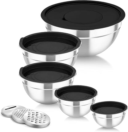 TeamFar Mixing Bowls with Airtight Lids,