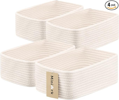 MiniArk Small Storage Baskets for Organizing | Closet Organizer Bins | Shelf