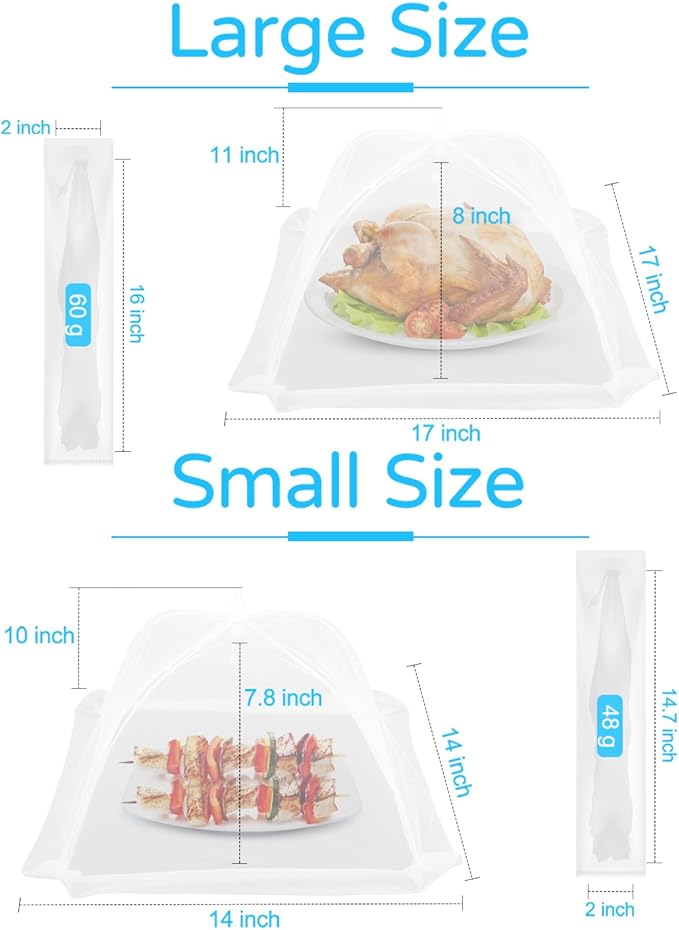4-Pack Food Cover Mesh Food Tent
