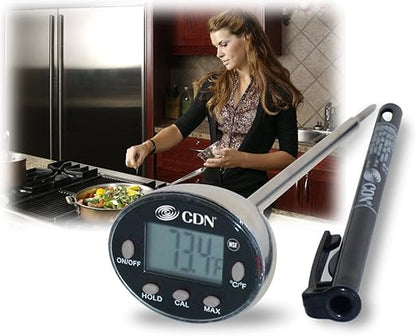 CDN Waterproof Digital Thermometer Long 4.75" Stem, NSF Certified, Brewing