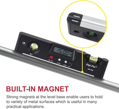 Digi-Pas DWL200 Electronic Torpedo Level, Protractor, Angle Gauge, Angle Finder