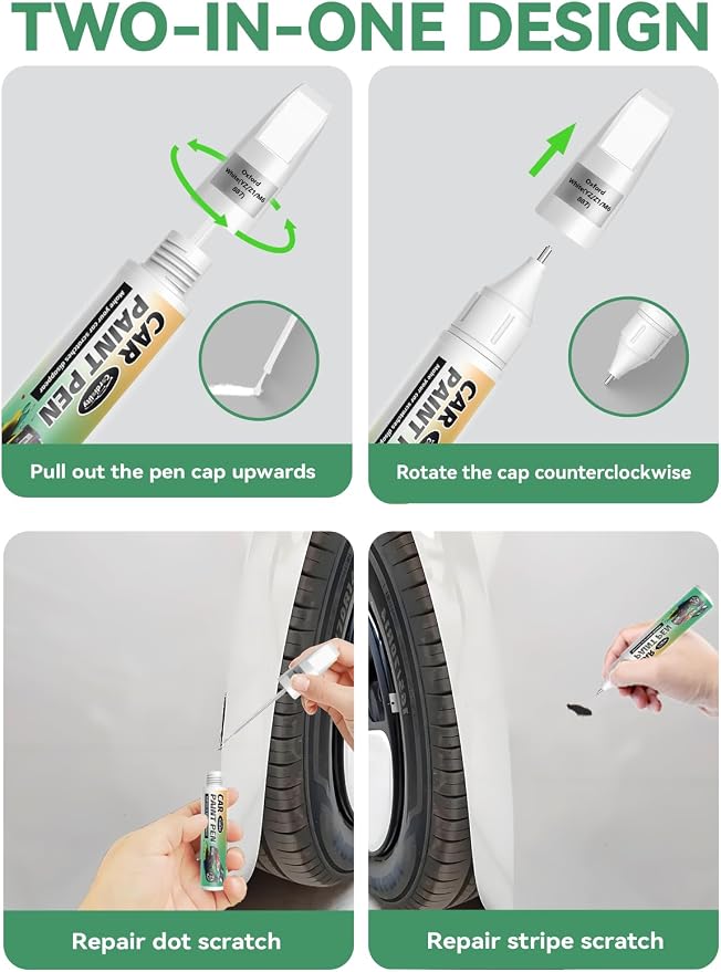 Car Touch Up Paint Iconic Silver Metallic(JS/M7432A) for Ford, Color Accurate Car Scratch Repair Remover Pen Fix Auto Paint Chips and Nicks