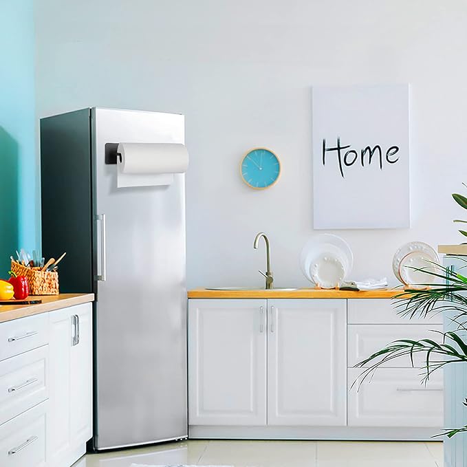 Paper Towel Holder Black Magnetic Mount Paper Tower Bar