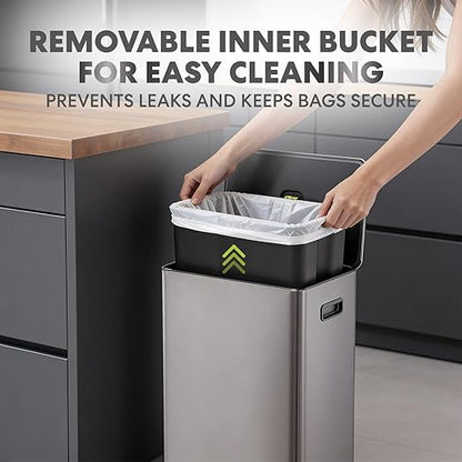 SIMPLI-Magic Infinity Edge 16 Gallon Kitchen Trash Can
