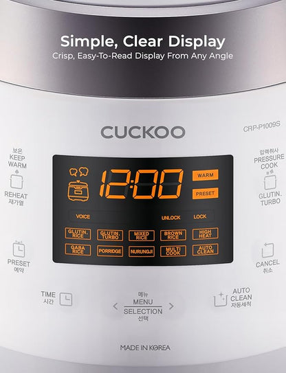 CUCKOO High Pressure Rice Cooker 10-Cup Uncooked / 20-Cup Cooked