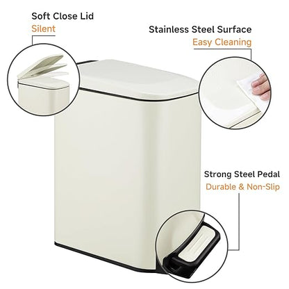 TIPGO Slim Bathroom Trash Can