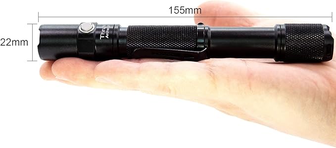ThruNite LED Flashlight Neutral White, Archer 2A V3 450 Lumens Portable EDC AA Flashlight with Lanyard, IPX8 Water-Resistant Dual Switch Outdoor Light for Hiking, Camping, Everyday Use - Black NW