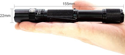 ThruNite LED Flashlight Neutral White, Archer 2A V3 450 Lumens Portable EDC AA Flashlight with Lanyard, IPX8 Water-Resistant Dual Switch Outdoor Light for Hiking, Camping, Everyday Use - Black NW