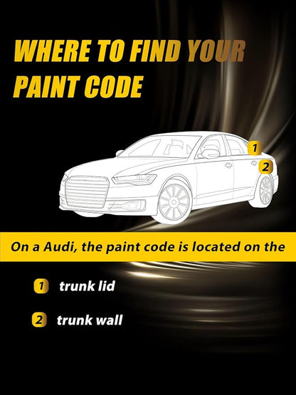 (LY9B) Brilliant Black Touch Up Paint Compatible with Audi, Exact Match Car Paint Pen Automotive Scratch Repair Remover Kit Quick & Easy Solution for Vehicle Chips and Nicks