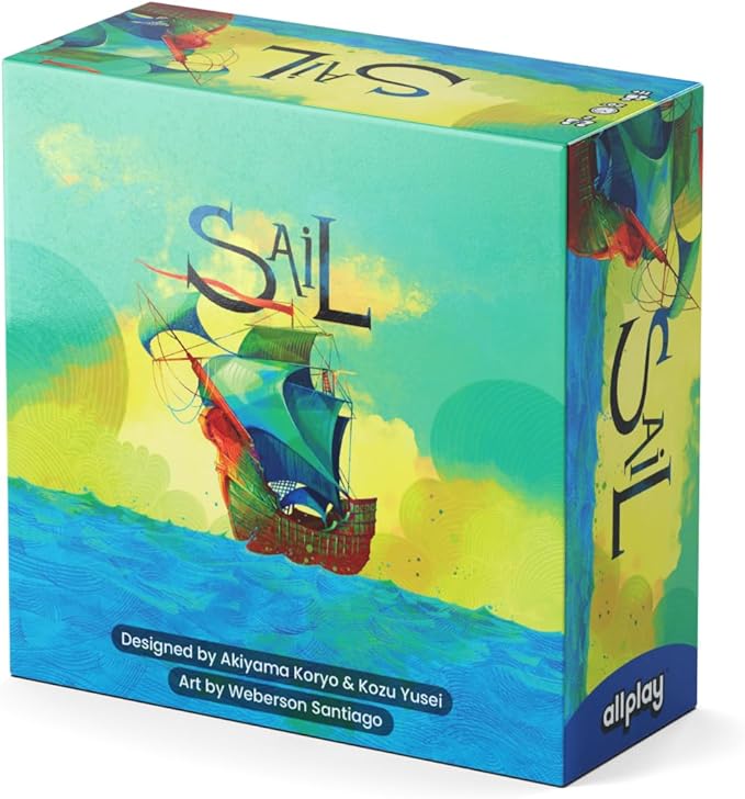 Sail Board Game - Co-op Trick Taking Game - 2 Players - 20 Minute Play Time (Sail Base Game)