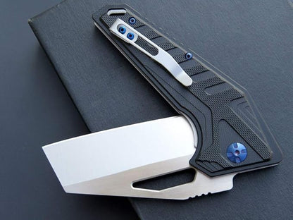 Eafengrow EF933 Pocket Folding Knife EDC D2 Steel Blade Knives G10 Handle Pocket Clip EDC Knife Emergency Outdoor Camping Tools (black)