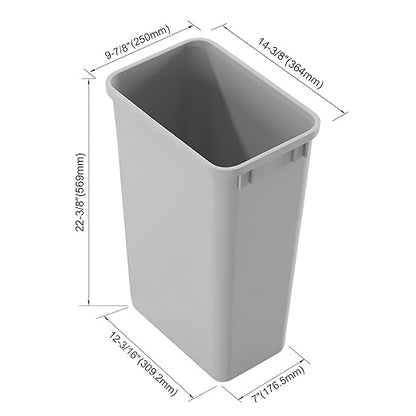 Dowell 50Qt Wastebasket Trash Can Garbage Container,