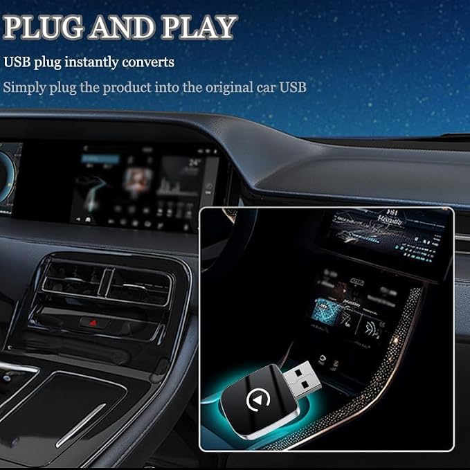 Wireless CarPlay Adapter for Nissan Frontier 2022-2025 2026, Convert Wired to Wireless CarPlay Adapter Plug and Play, Fast Auto-Connect,Black