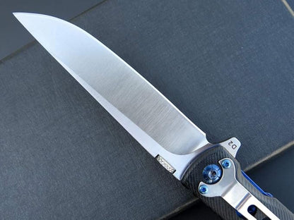 Eafengrow EF27 Folding knife, D2 Steel Blade Everyday Carry, Flipper Open, Liner Lock, G10 Handle Pocket Knifes with Clip for Camping Hiking(Black)