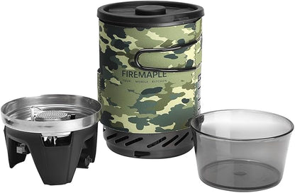 Fire-Maple "Fixed Star 1" Personal Cooking System | Pot/Jet Burner Stove System with Electric Ignition | Ideal for Hiking, Camping, Backpacking, Fishing, Hunting Trips and Emergency Use