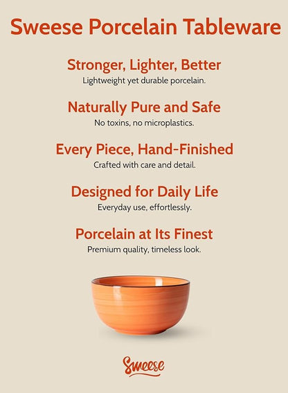 Sweese Cereal Bowl - 20 Oz Soup Bowls Set of 6 for Cereal, Snack, Rice, Salad, Side Dishes, Porcelain Bowls for Kitchen Decor, LEAD & CADMIUM FREE, Multicolor, Hot Assorted Colors