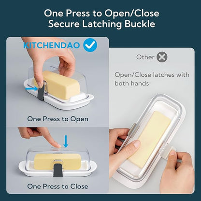 KITCHENDAO One-handed Airtight Butter Dish