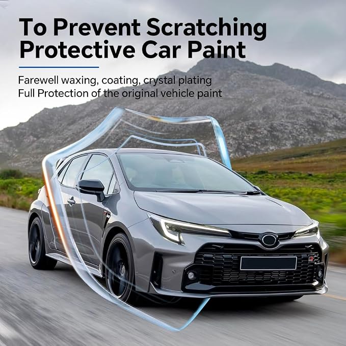 for Toyota Corolla GR 2023-2024 TPU Clear 9Mil Pre-Cut Paint Protection Film Car Vinyl Wrap,Front and Hood PPF Transparent Protective Anti-Scratch Self Adhesive Waterproof Car Wrap Film